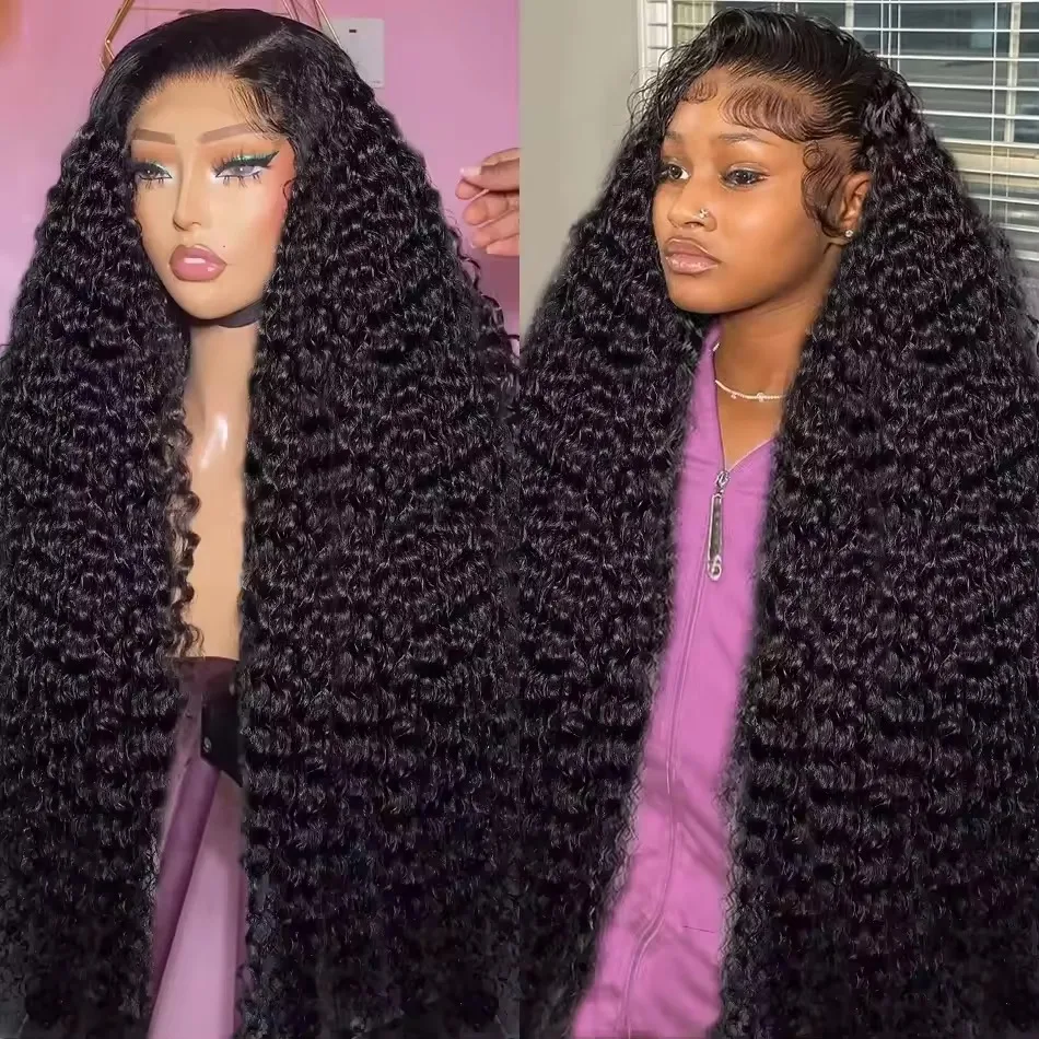 13x4 HD Water Wave Human Hair Wig 40 Inches Pre Plucked Lace Frontal Wig
