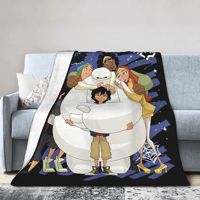 Big Hero 6 Baymax Care For Scare Blanket Fleece Spring Autumn Halloween Portable Super Soft Throw Blankets for Home