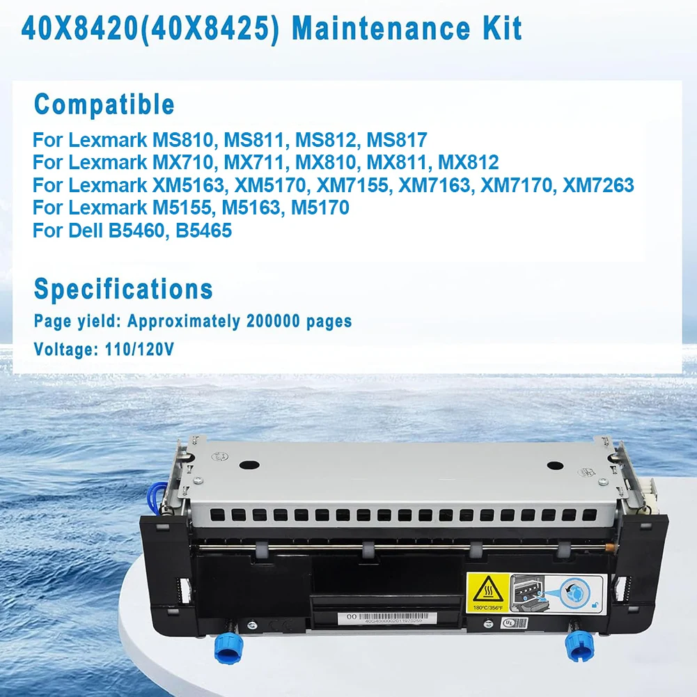 40X8420 40X8425 Fuser Assembly for Lexmark MS810 MX710 MX810 MX811 MX812, 110V 220V, 200K Page Yield, Easy Install