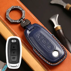 For Nissan X-trail T33 Qashqai 2022 J12 Ariya Altima Teana 2022 2023 2023 Juke for Nissan Accessories Leather Car Key Case Cover