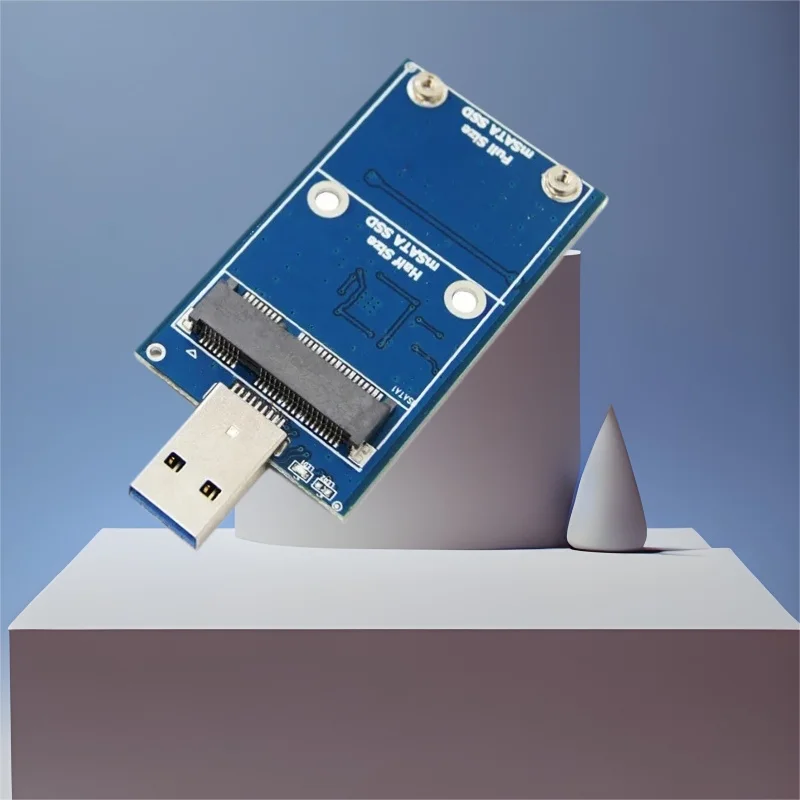 

High Apeed Transmission Msata to USB 3.0 5Gbps Solid-State Drive to Mobile Hard Drive ASM1153E Chip Plug and Play for 50*30 Size