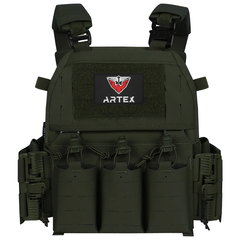 ARTEX 8315T Nylon Tactical Plate Carrier Vest Waterproof  Laser Cut MOLLE Quick Release Airsoft Outdoor Gear