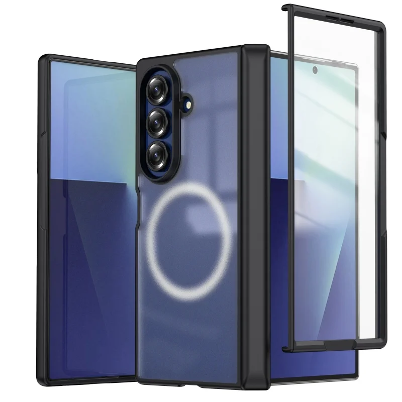 

For Samsung Z Fold 7 Magsafe Case uilt-in Screen Protector Transparent Full Body Cover for Galaxy Z Fold7 Hinge Protection Cases