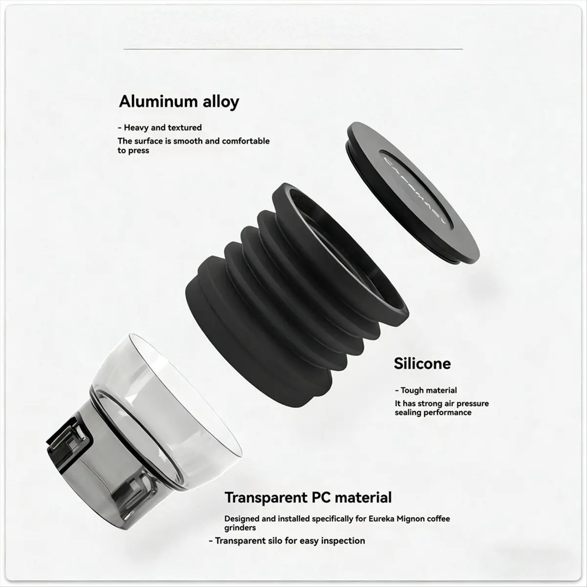 

A36R Coffee Bean Grinder Single Dose Hopper for Q18/Milesto 600ae/ Mini/ Bellows Bin Blow Tool