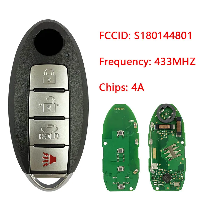 

CN027077 For N-issan Altima Prox Smart Remote Key 285E3-6CA1A S180144801 KR5TXN1 7812D-TXN NCF29A1M Chip 433MHz