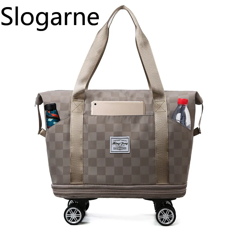 New Large Capacity Travel Bag with 4 Wheels Unisex Women Luggage Bags Men Universal Travel Duffels Wheels Wateproof Bags Handbag
