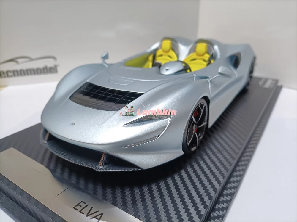 Tecnomodel 1/18 For Elva 2022 Ice Blue Supercar Model Mclare Classic Collection Miniature Replica