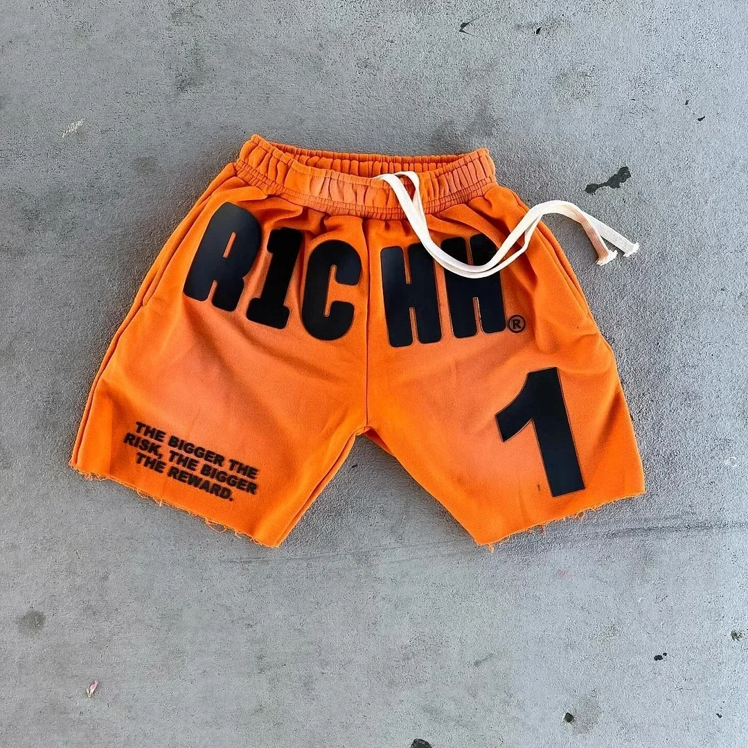 Shorts para letras grandes para homens e mulheres, Y2K, Harajuku, gótico, lazer, calças de basquete, street wear, americano, hip hop, verão, novo