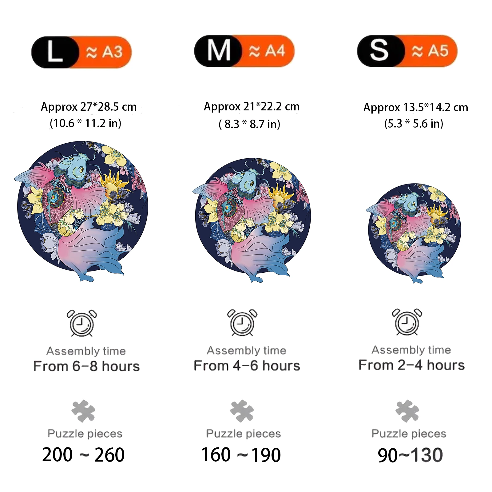 大人と子供のためのユニークな魚のパターンの木製パズルおもちゃ、不規則な動物の形のパズル、休日の誕生日プレゼント