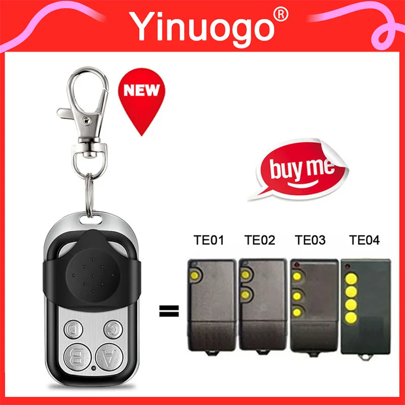 Imagem -01 - para Bft Te01 Te02 Te03 Te04 433 Mhz Código Fixo Porta da Garagem Controle Remoto Abridor de Portão Handheld Transmissor para bft te01 te02 te03 te04 433 mhz codigo fixo porta da garagem controle remoto abridor de portao handheld transmissor 01