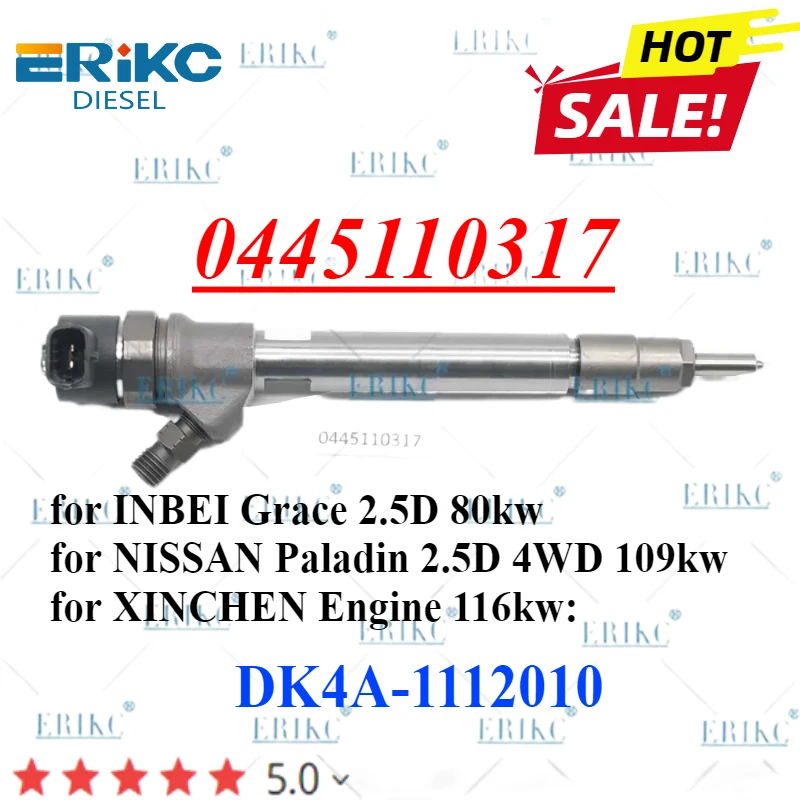 0445110317 Common Rail Injector 0 445 110 317 Diesel Injection Nozzle 0445 110 317 For INBEI Grace NISSAN Paladin XINCHEN