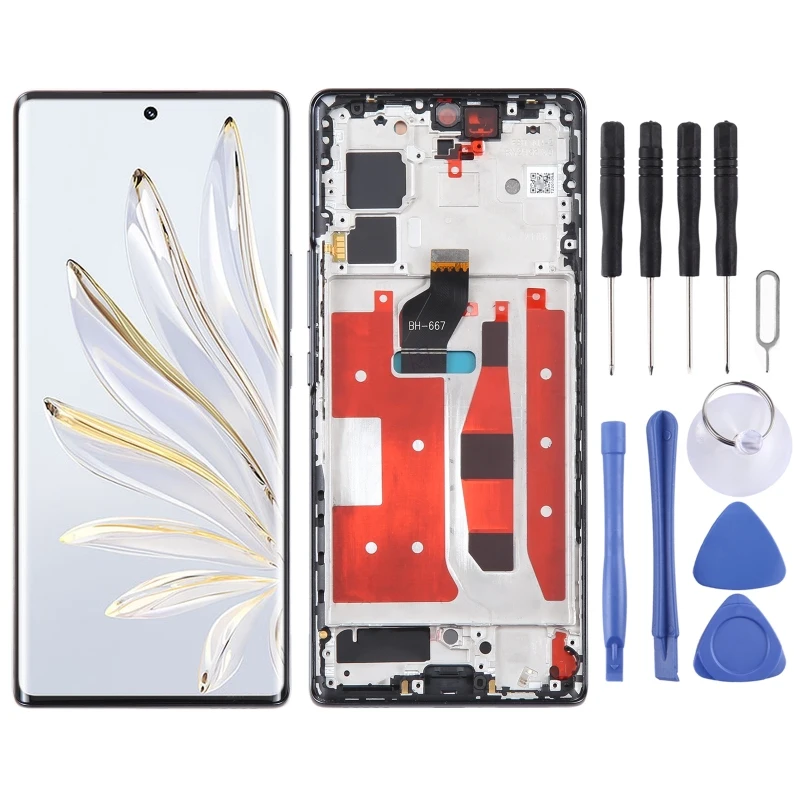 

LCD Screen For Honor 70 Digitizer Full Assembly with Frame