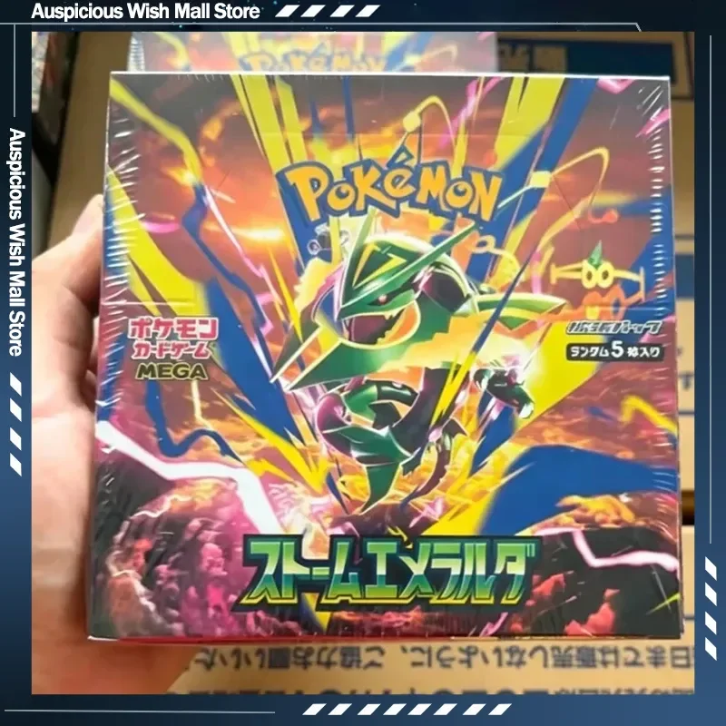 Hot Pkm Ptcg Storm Emeralda M6 Sealed Booster Box Mega Rayquaza Collectible Trading Card Game Cards Gift For Fans