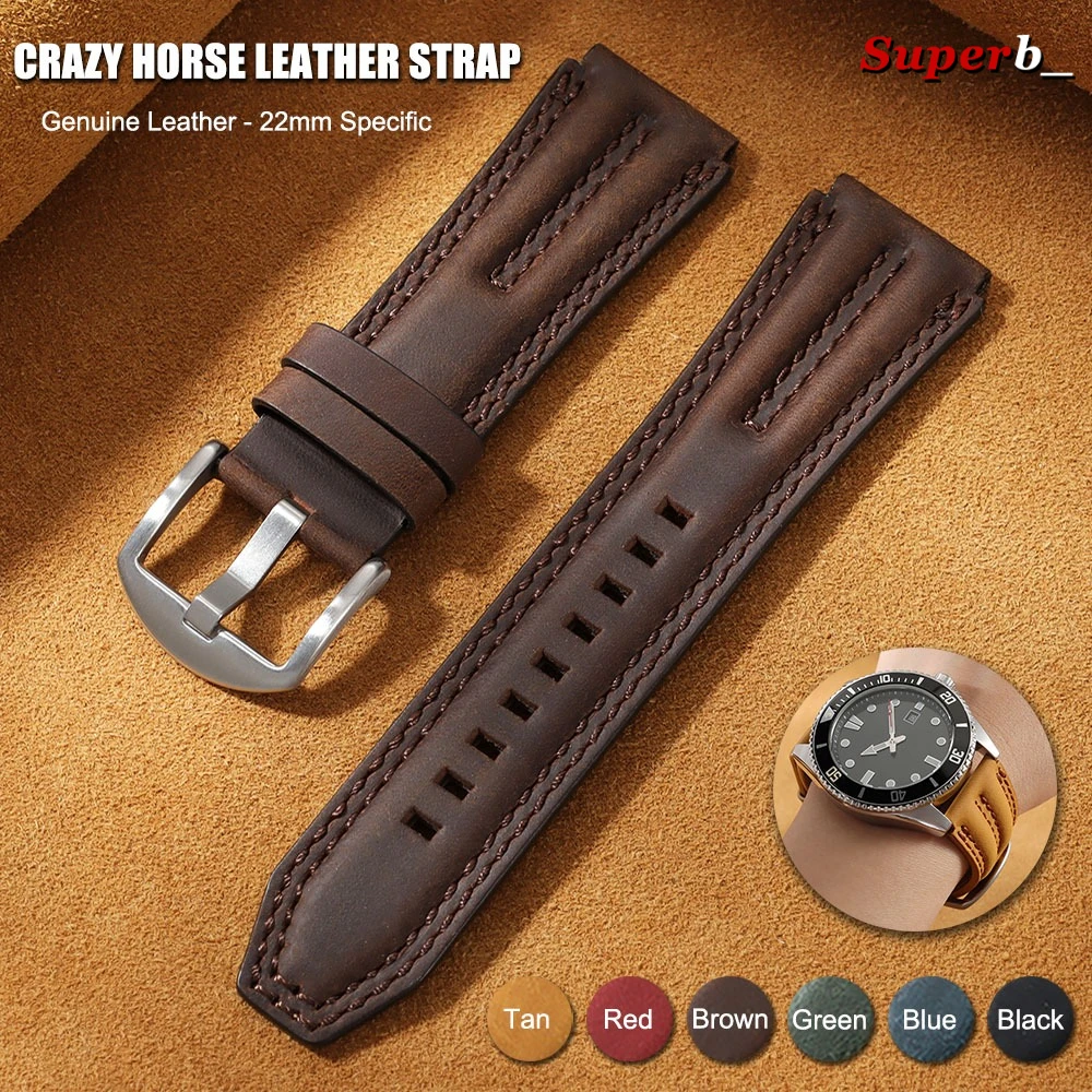 Rugged Sport Strap - حزام ساعة من جلد كريزي هورس