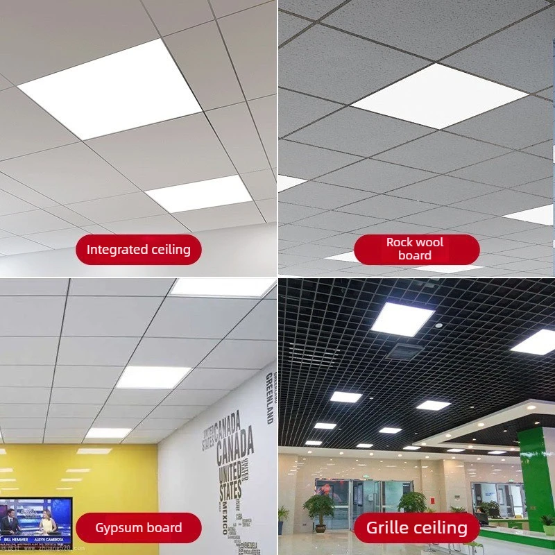 Led Ceiling Lamp Ultra Thin Panel Led Square Light Recessed Lamp for Office Industrial lighting Indoor Lighting LED Flat Lamp