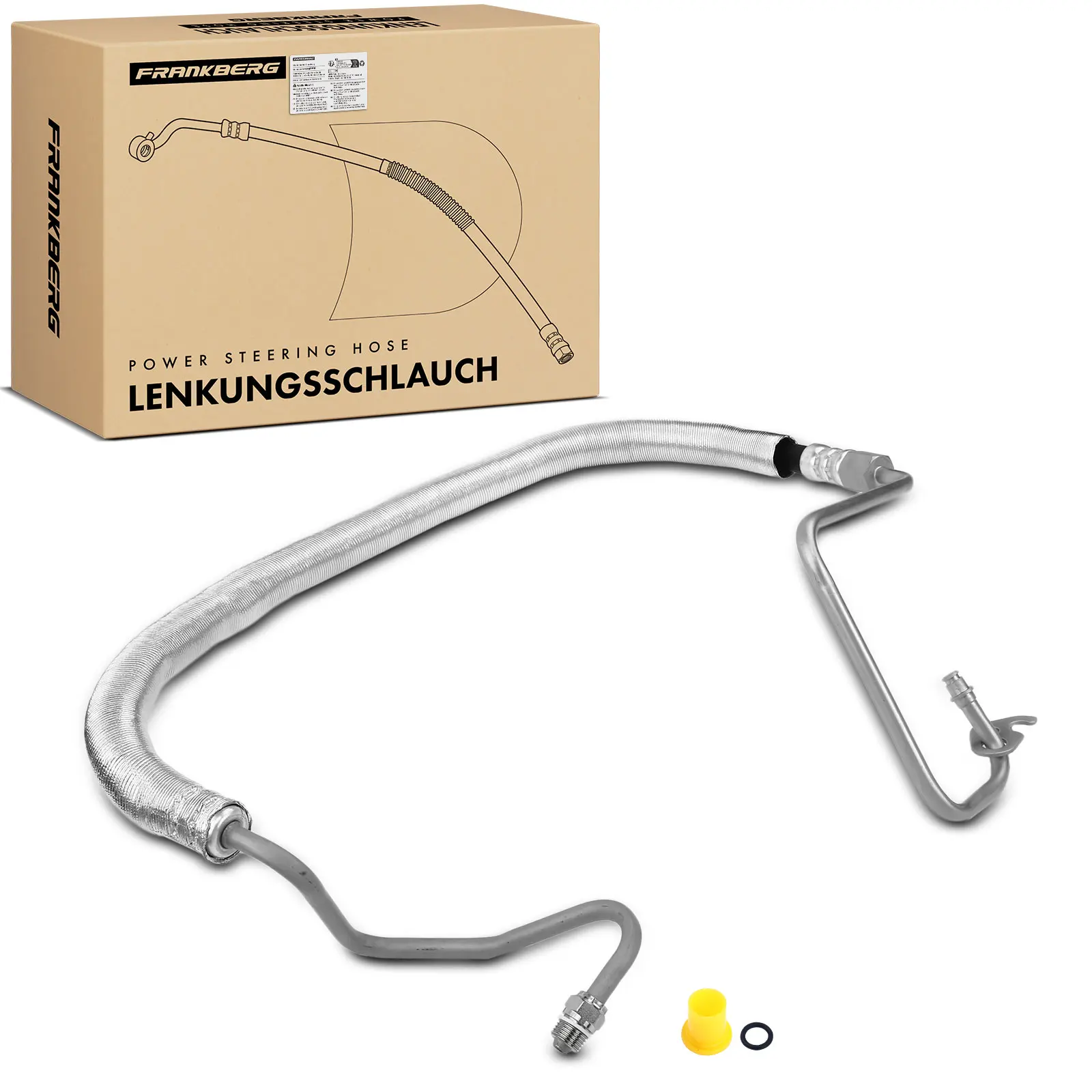 Frankberg 1x Servolenkung Schlauch für Ford Fiesta V JD JH Fusion JU 1.25L-1.6L 2001-2012 7S613A719JA 1469209 2S6C3A719JH 57178