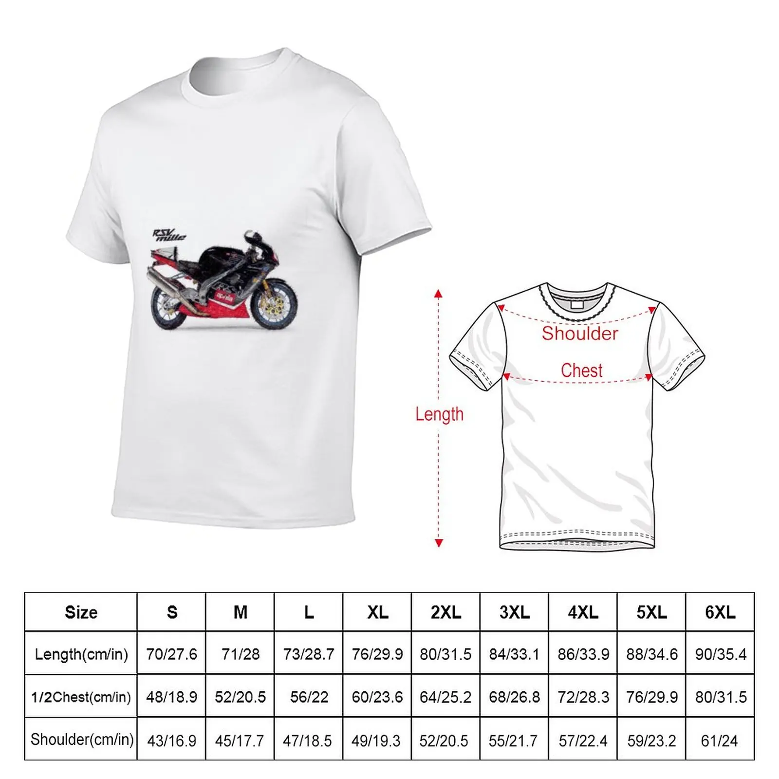 New Aprilia RSV 1000 T-Shirt aesthetic clothes boys t shirts heavy weight t shirts for men