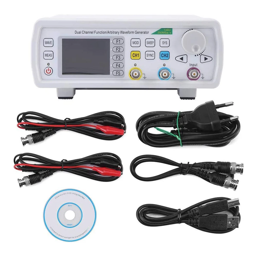 FY6600 15/30/50/60M 2-CH DDS Arbitrary Waveform Function Signal Generator Frequency Meter Signal Source Counter 250MSa/s Sine