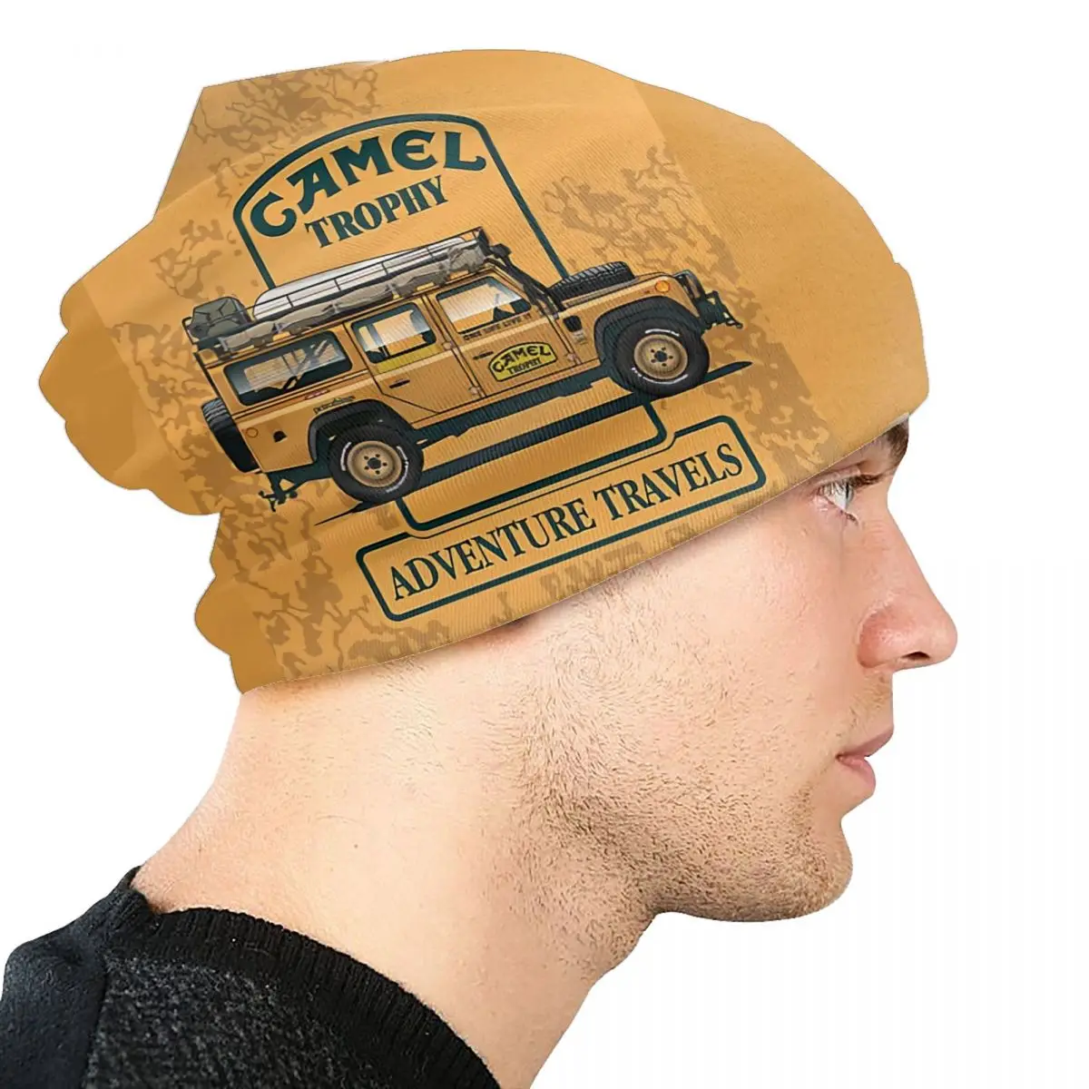 Camel Trophy Defender 110 Bonnet Hats Hip Hop Knitting Hat For Men Women Warm Winter Skullies Beanies Caps