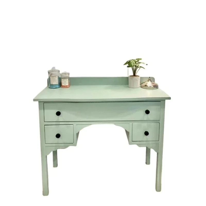 

Nordic solid wood light retro style Internet celebrity ins style dressing table study writing desk