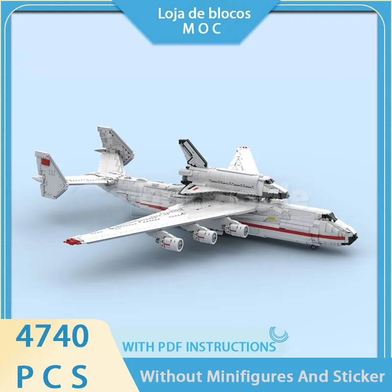 New product, MOC building block model, AN-225 carrying the Blizzard spacecraft (combination), modular, holiday gift, toy DIY set