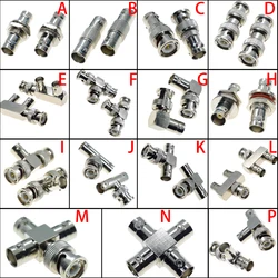 Adattatore connettore da BNC a BNC spina maschio e jack femmina e terminale a filo coassiale RF ad angolo retto 50ohm