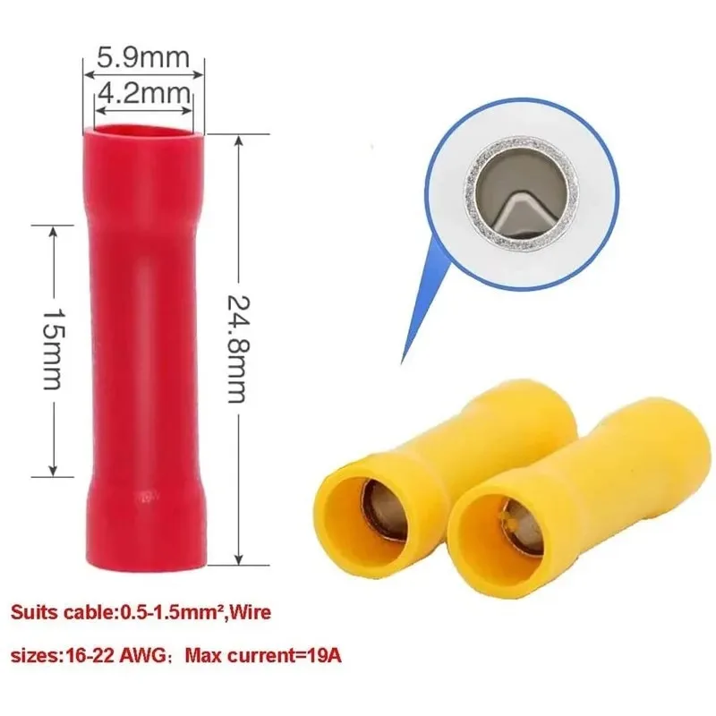 240pcs Waterproof Heat Shrink Butt Connectors Box Electrical Wire Splice Cable Crimp Terminals Connectors Terminals Kit