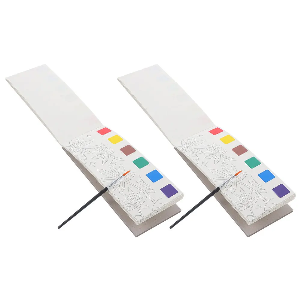 2 Książki Akwarele Kolorowanki Malowanie i Puzzle Pigment Pocket