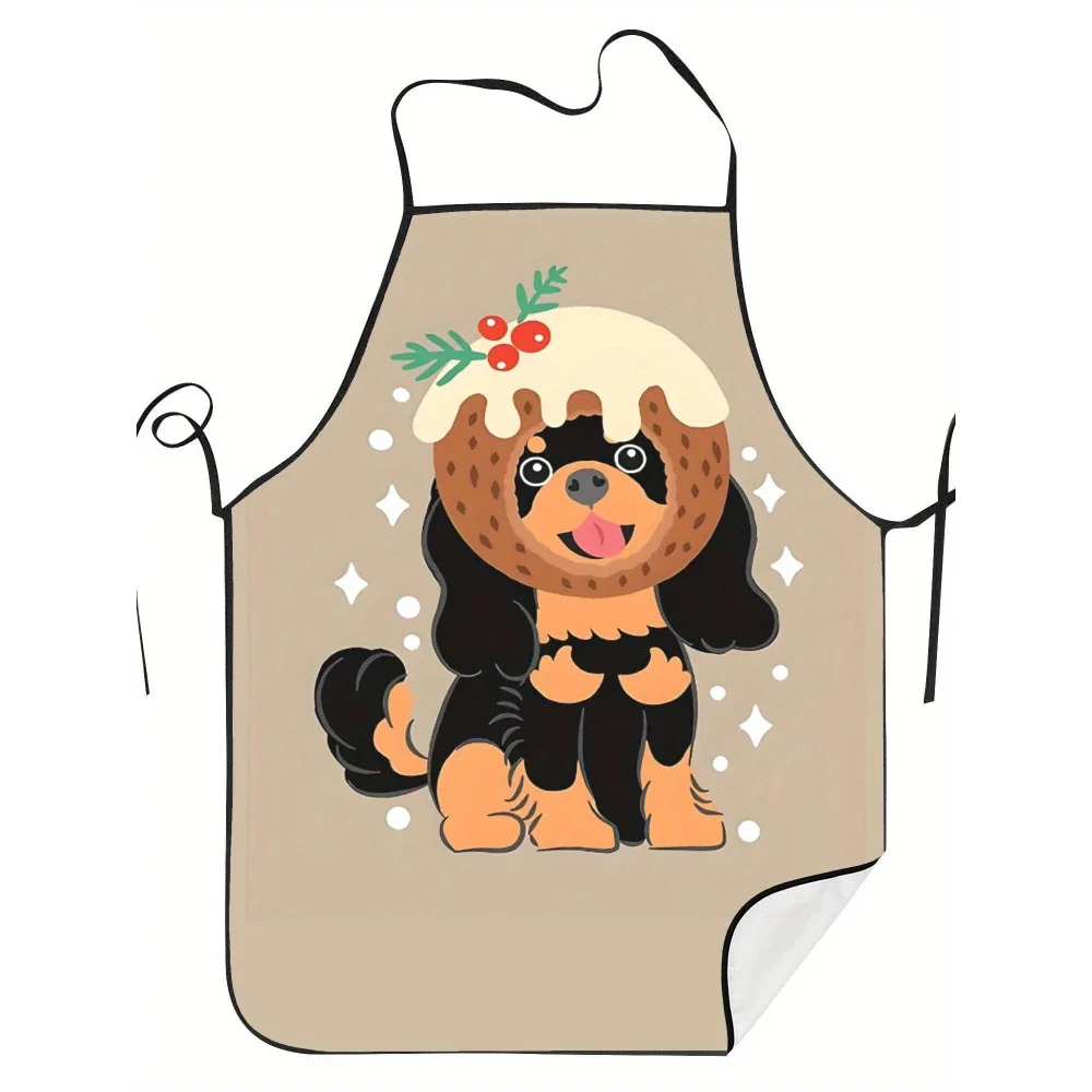 Kawaii Sweet Festive Cavalier King Charles Spaniel Apron, Vi