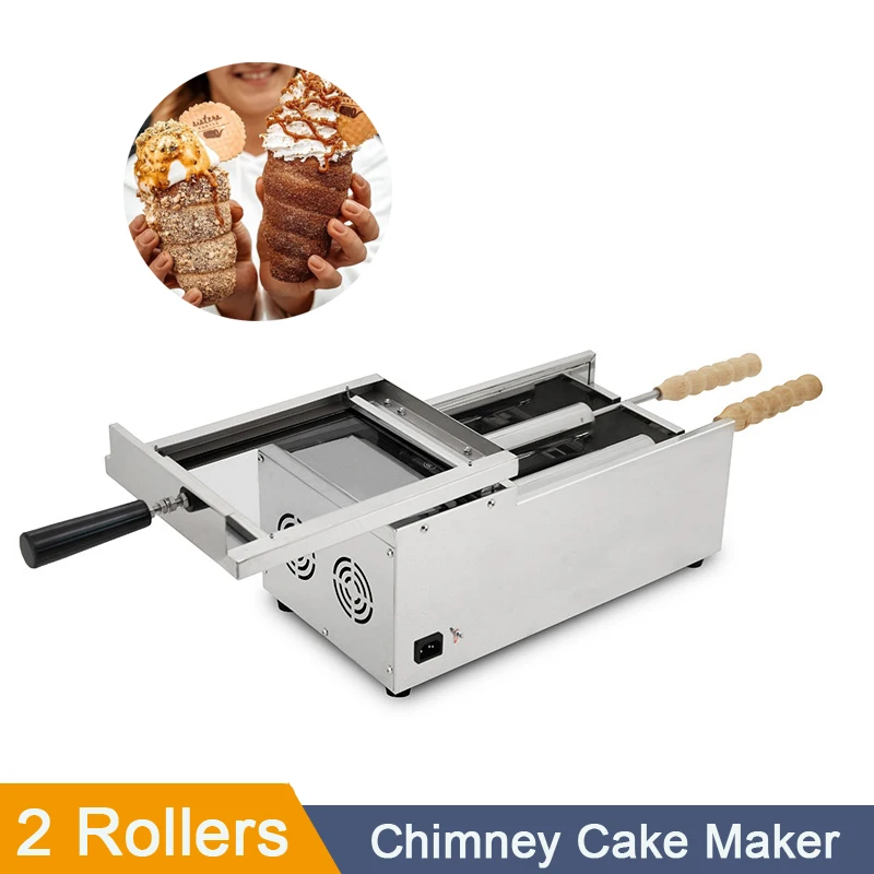 Commercial Chimney Cake Oven Machine Kurtos Kalacs Oven Ice Cream Bread Cone Baking Maker Hungarian toaster 110V 220V 240V