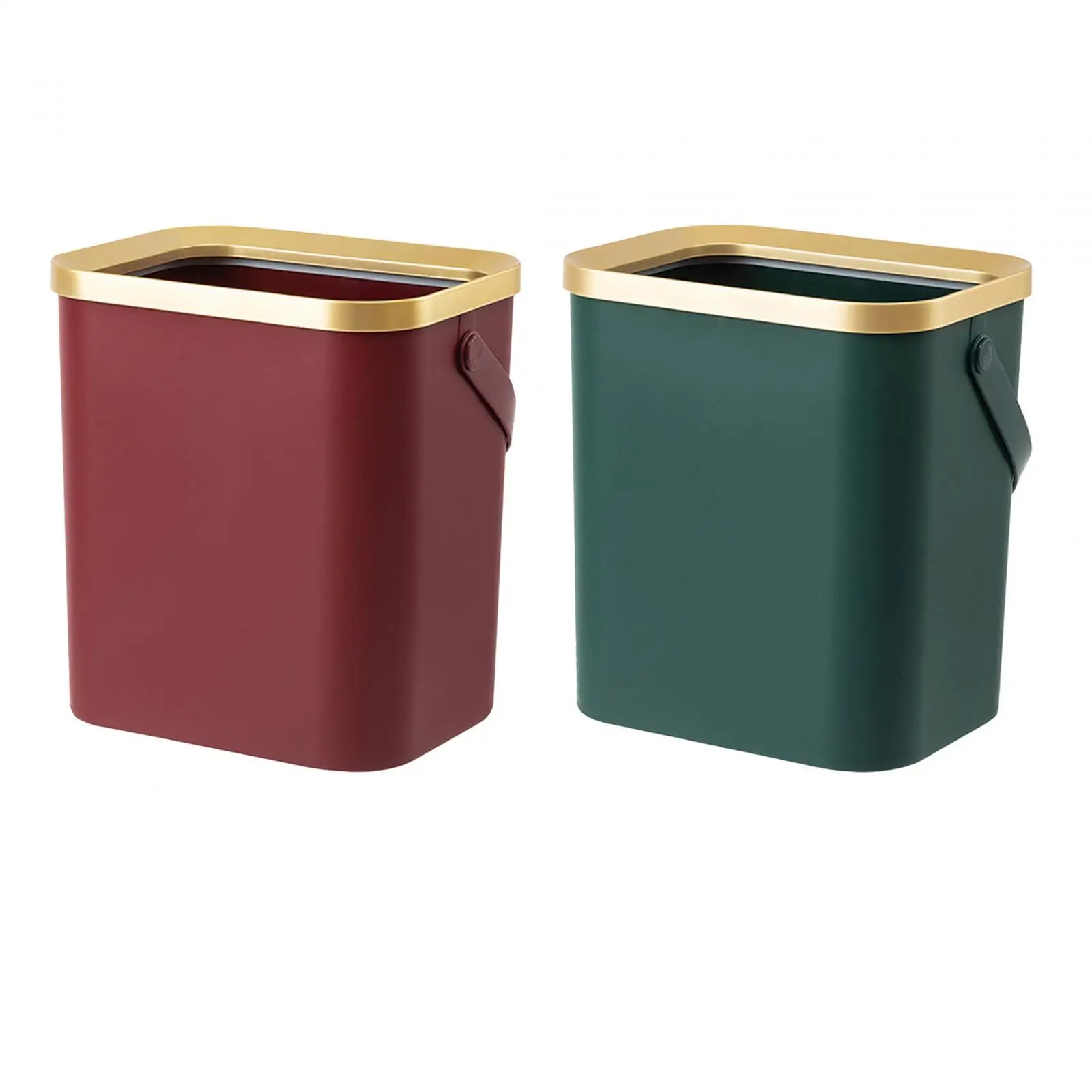 Garbage Container Bin Durable Trash Cans for Laundry Room Bathroom Bedroom