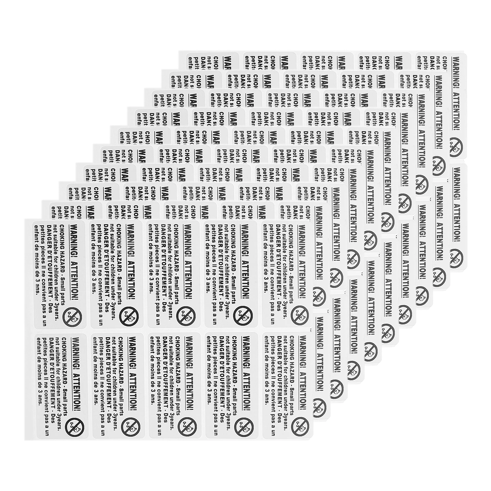 

200 Pcs Anti suffocation Labels Warning Stickers PVC Self Adhesive Child Safety Choking Signs for Toys Accessories