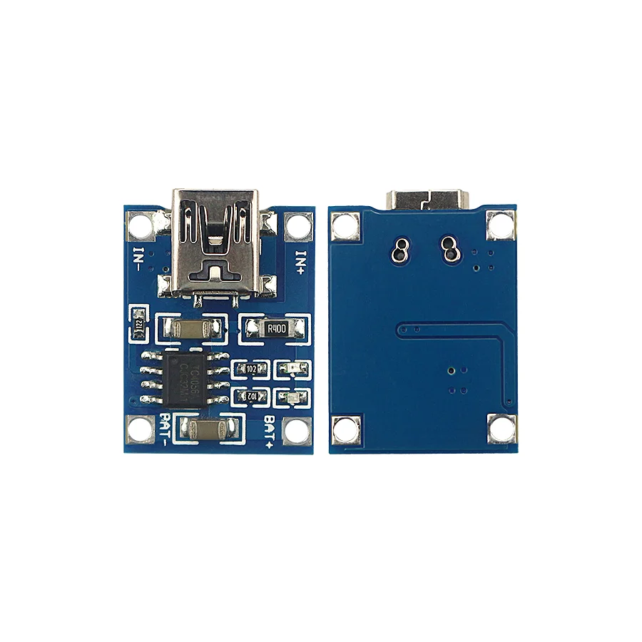 5PCS TP4056 1A Lithium Battery Charger Module, Micro USB/Type-C, Overcurrent Protection for 18650 Li-ion Battery DIY Projects
