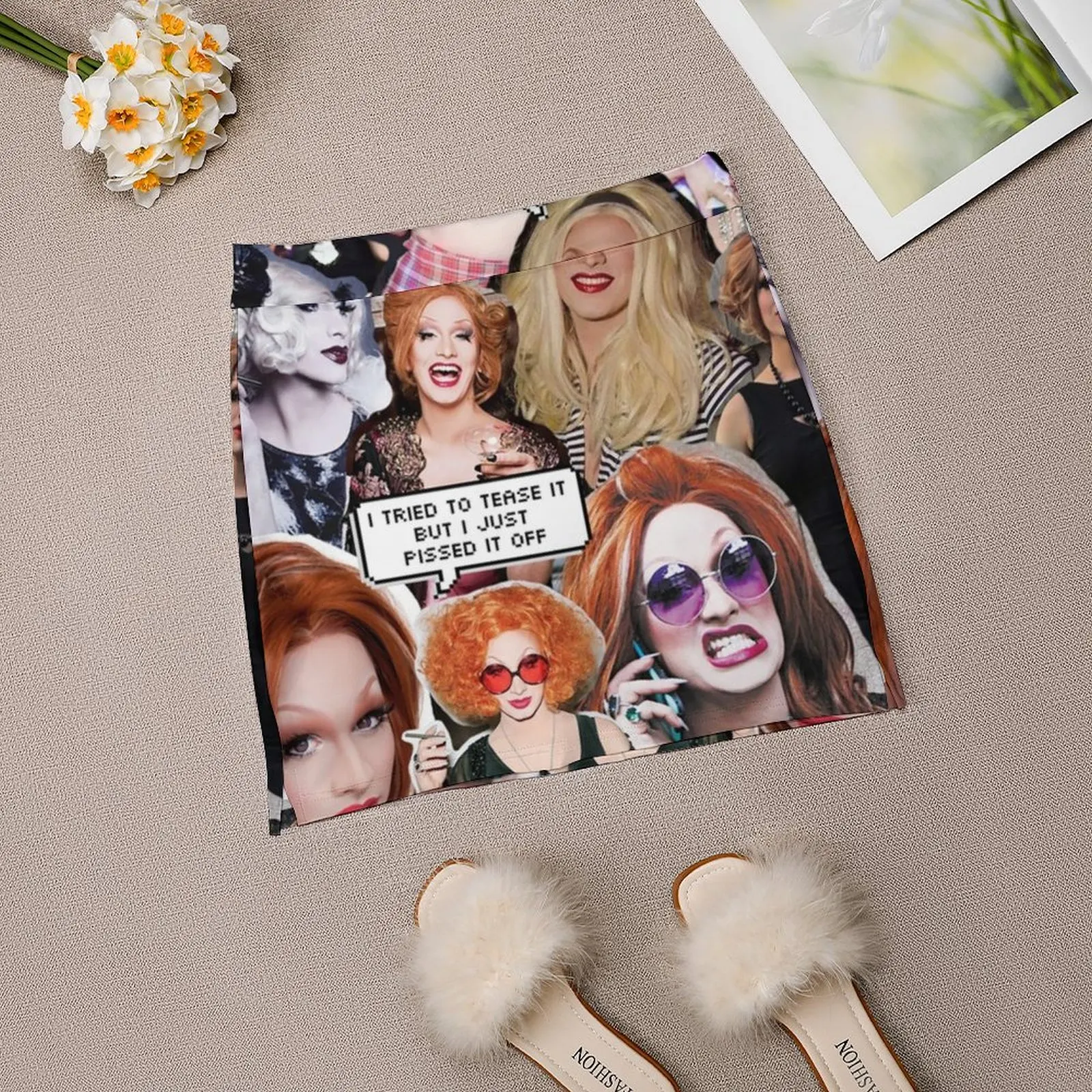 Jinkx Monsoon Mini Skirt ชุดเดรสฤดูร้อนของผู้หญิง กระโปรงผู้หญิงหรูหรา กระโปรงผ้าซาติน