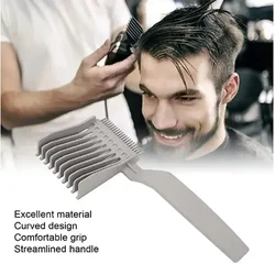 Peine de peinado degradado para hombres, herramienta de corte de cabello, peine profesional, herramientas de peinado, guía superior plana, cortadora de corte de pelo