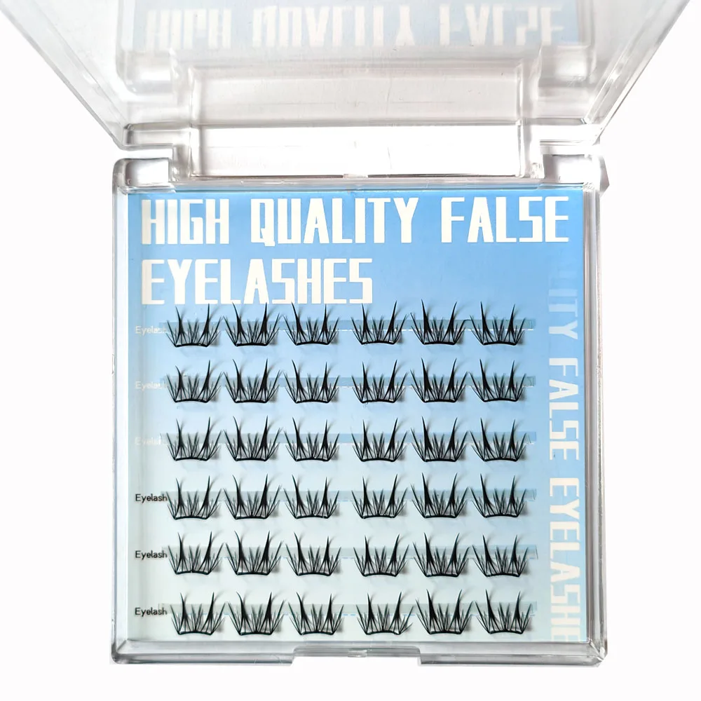 Self-กาวSegmented Eyelashesไม่มีกาวFake Lashes Extensionแต่งหน้าSoft Mink Eyelashธรรมชาติ