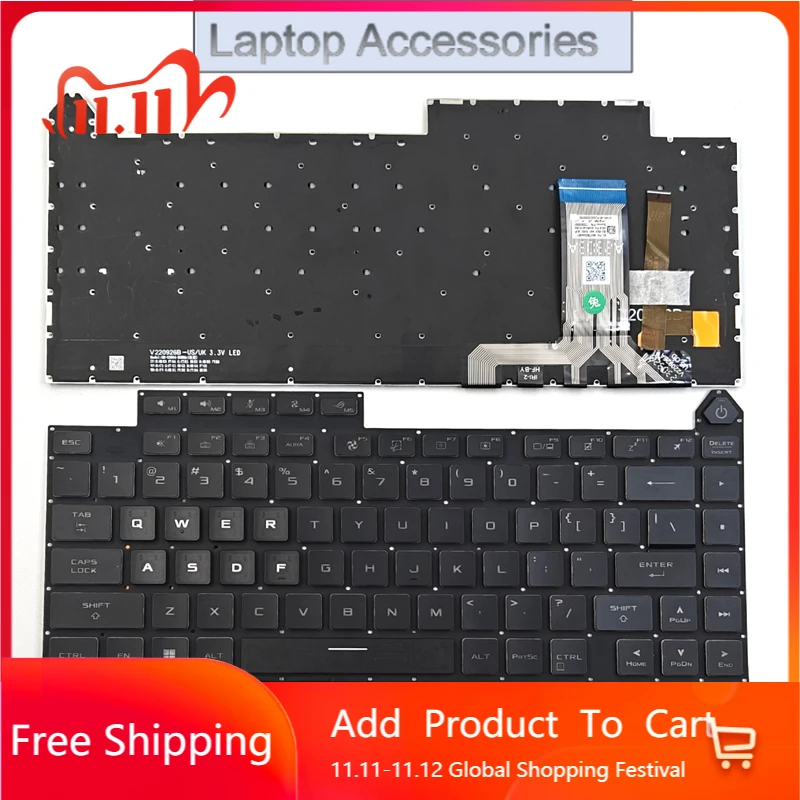 

F Новая клавиатура для ноутбука Asus ROG Strix G16 G614 G614J G614JU G614JV G614JZ/ROG Strix SCAR 16 G634 G634J G634JY US RGB Backli