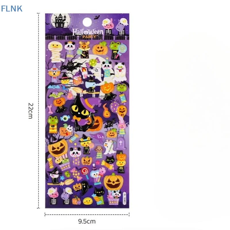 【KC】1Pcs Funny Pumpkin  Ghost Halloween 3D Puffy Stickers Scrapbooking Decoration Journal Sticker DIY Diary Stationery Sticker