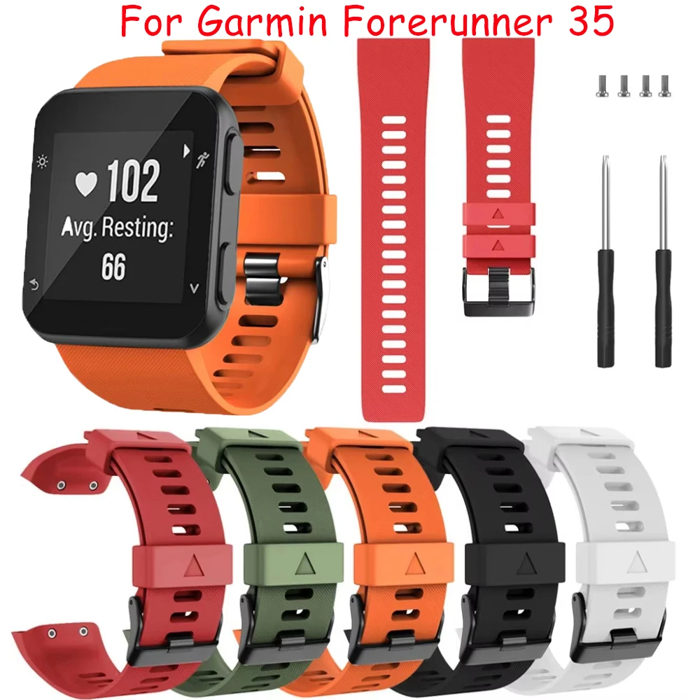 Hot เปลี่ยนสายรัดข้อมือ Silicagel นุ่มสายรัดข้อมือสําหรับ Garmin Forerunner 35 แฟชั่นนาฬิกาสมาร์ทสร้อยข้อมือ Correa