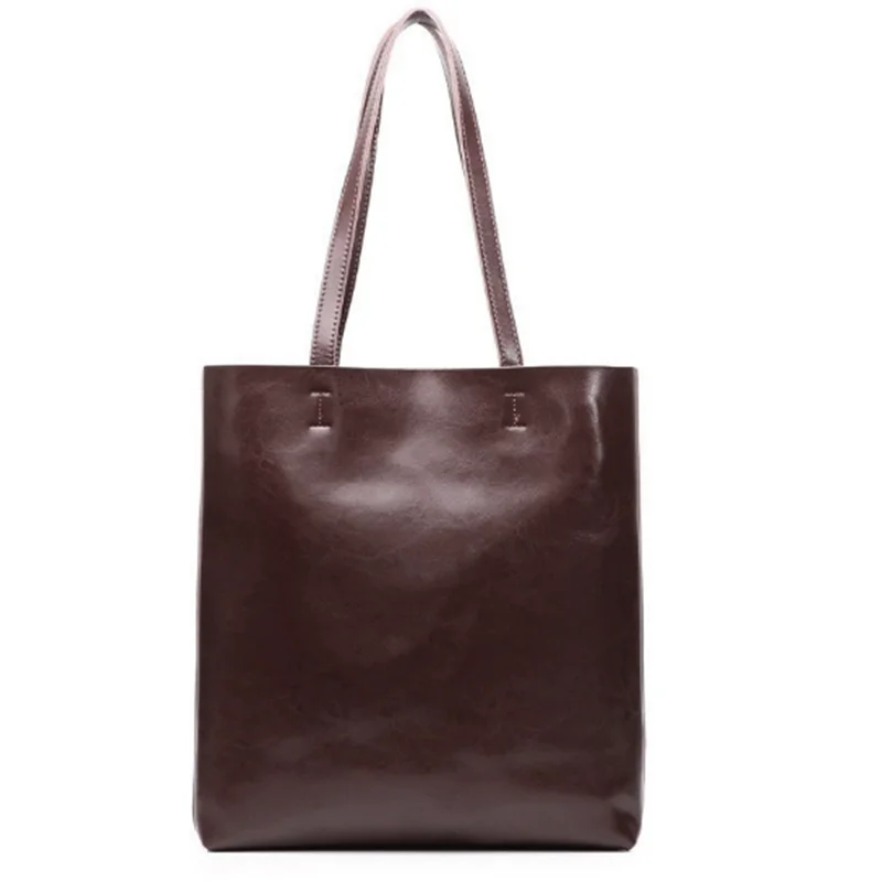 

luxury Genuine Leather Women Tote Bag High Quality Cowhide Large Shopper Bag Female Totes Calfskin Shoulder Bag 2026 New