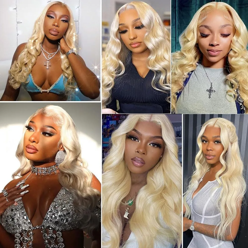 613 Rubio 4x4 Cierre de encaje transparente Invisible Skinlike Cierre de encaje 12A Grado onda del cuerpo cabello humano prearrancado con pelo de bebé