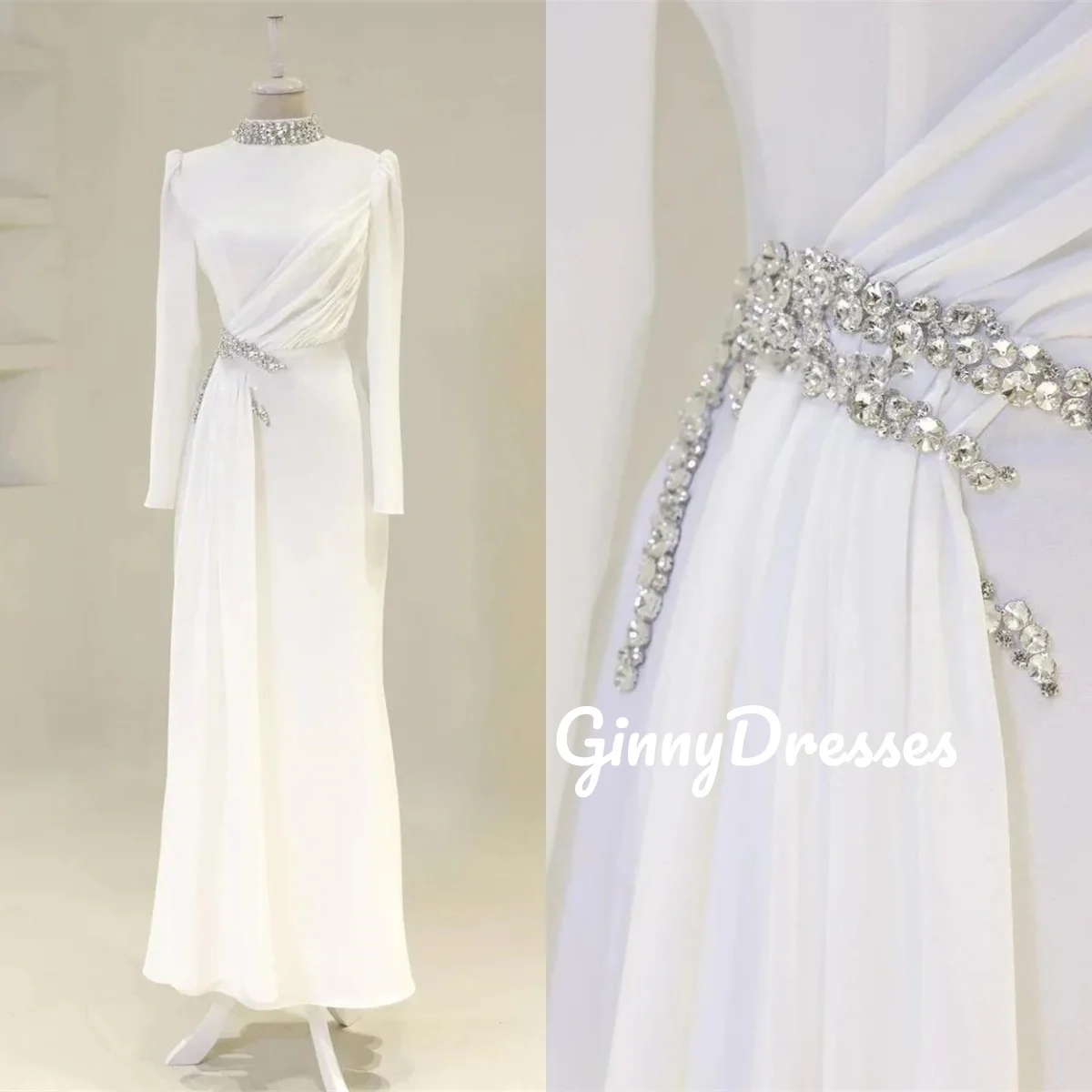 

Элегантные вечерние платья для женщин с овальным вырезом по индивидуальному заказу, трапециевидные платья длиной до пола с рюшами для выпускного вечера, длинные на молнии с бисером