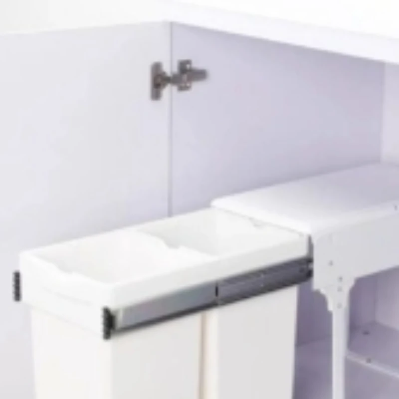 Вставной мусорный бак, ведро для сортировки с дверью, корзина для хранения с двойной крышкой, большая корзина для чистки, кухонная корзина для мусора