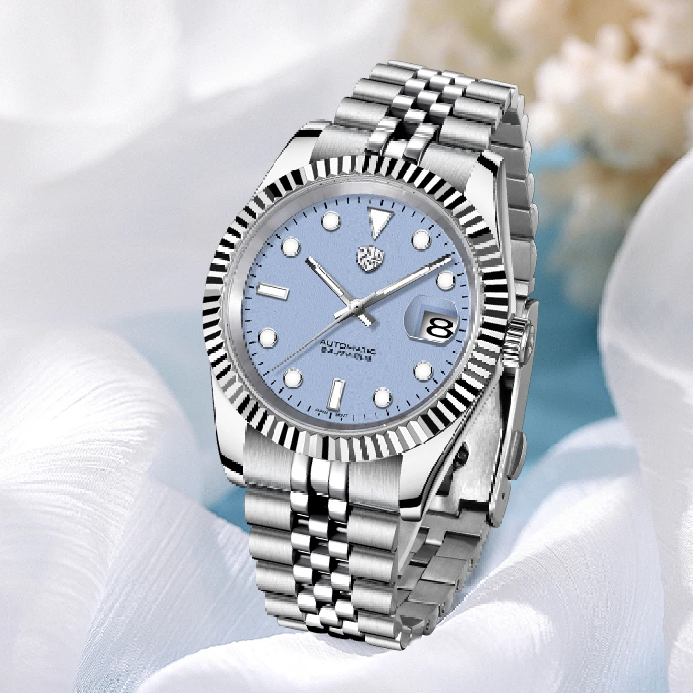 

2026 Новые механические мужские часы Rollstimi, брендовые дизайнерские механические часы с автоматической датой и сапфировым зеркалом, водонепроницаемые мужские часы из стали 316L