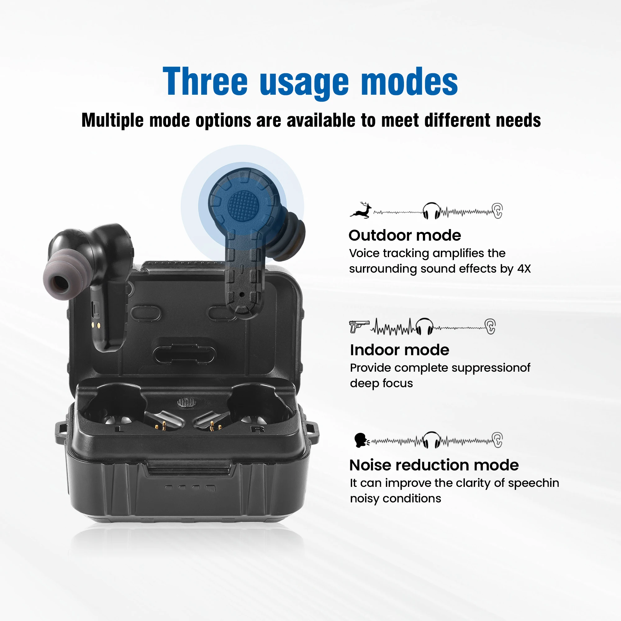 ARM NEXT Taktisches Bluetooth-Headset – NRR 27 dB elektronischer Gehörschutz mit aktiver Geräuschunterdrückung und wasserdichtem Design