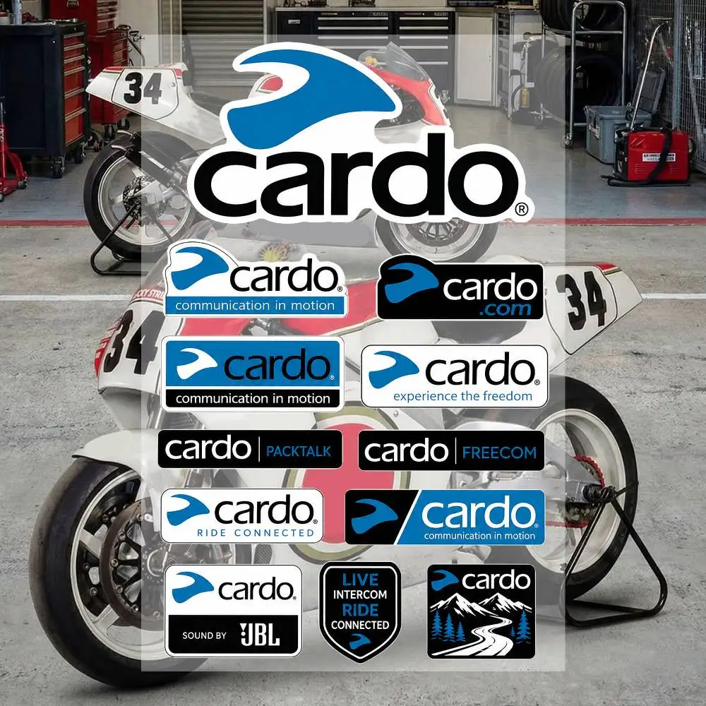 C-ardo Waterproof Vinyl Stickers for Car Motorcycle Bike Skateboard Laptop Bottle Phone