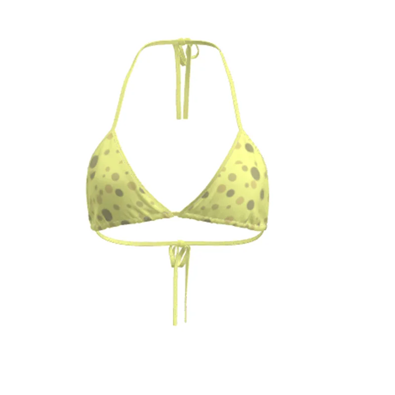 

Желтый купальник с принтом в горошек Pure Desire Knot Cup, универсальный женский купальник для термальных источников