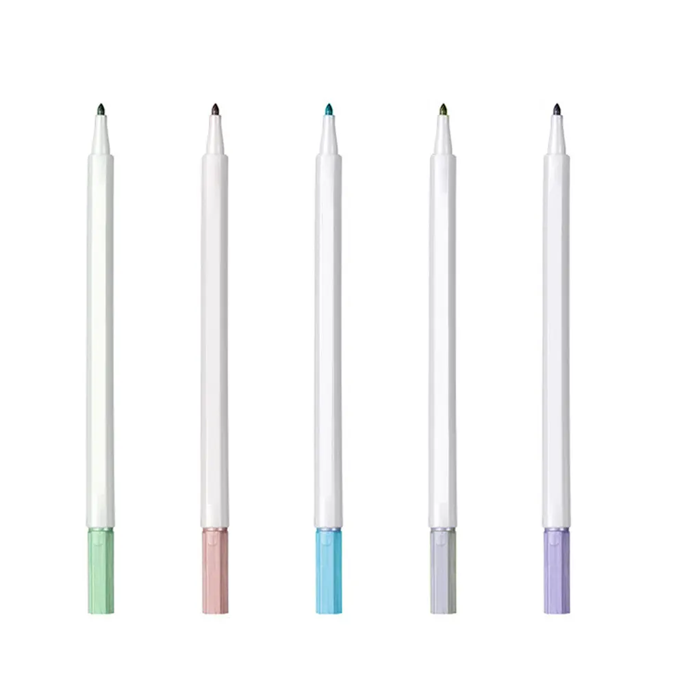 

Набор из 5 металлических маркеров 6551 с тонким наконечником для рисования, скетчинга, раскрашивания, ведения дневника, каллиграфии, дудлинга, манги