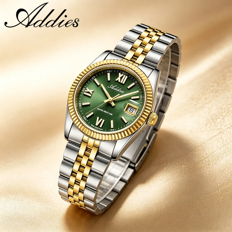 Addies High Quality Luxury Watch for Women Sapphire Glass 316L Stainless Steel BGW9 Luminous 50m Waterproof Ladies Quartz Watch