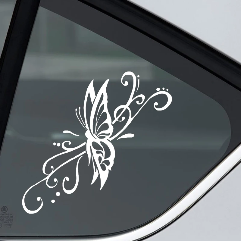 CS-12123# Funny Butterfly Flying Dead Vinyl Decal Car Sticker Waterproof Auto Decors For Truck Bumper Rear Window Laptop